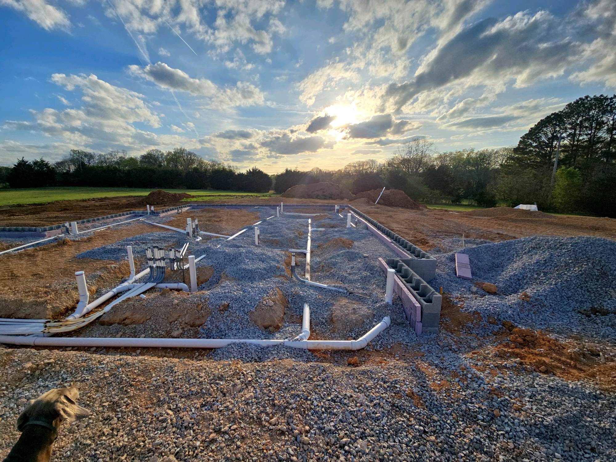 Foundation and plumbing rough-in — Columbia, TN
